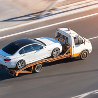 Flat Bed Tow Truck Cruising